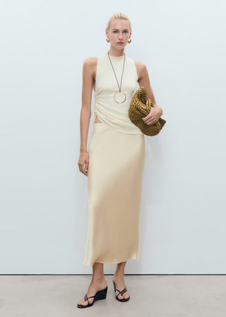 Enagua Midi con Tejido Satinado