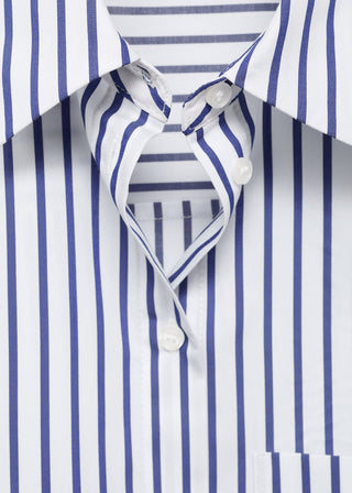 Camisa Crop con Estampado Rayas