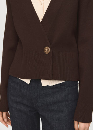 Cárdigan Cruzado con Botón Joya