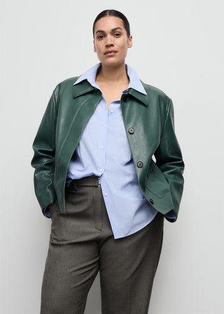 Pantalón Recto Talle Medio con Bolsillos