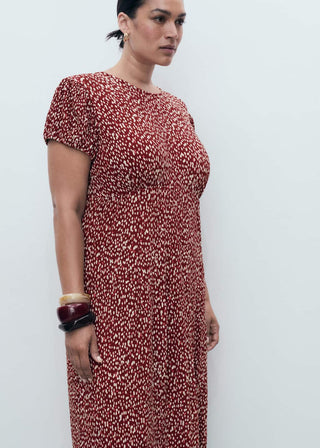 Vestido con Abertura Estampado Floral