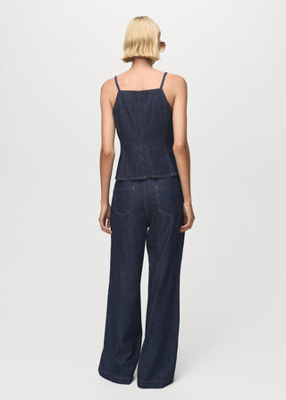 Blusa Denim con Detalle de Botones