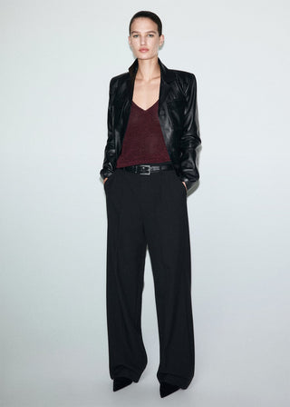 Blusa de Punto con Cuello V