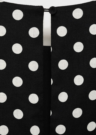 Enterizo con Cinturón Estampado Puntos