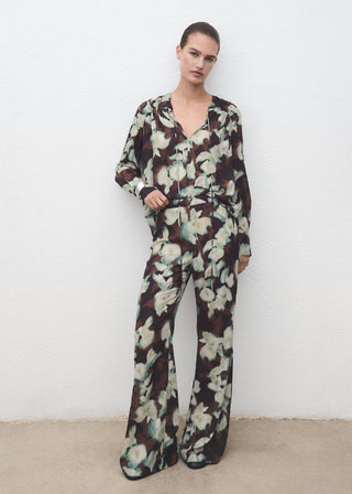 Pantalón Flare con Estampado Floral