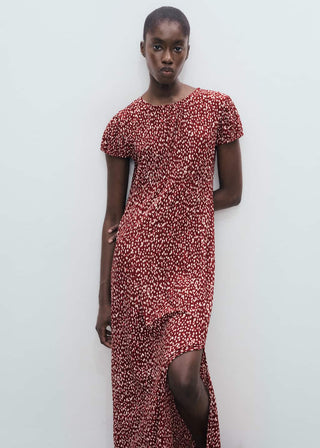 Vestido con Abertura Estampado Floral
