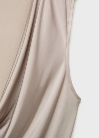 Body Entallado con Escote Drapeado