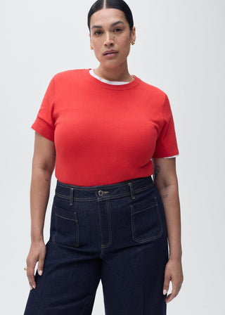 Jeans Wide Leg Talle Alto con Bolsillos