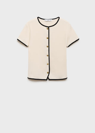 Camiseta con Ribetes en Contraste