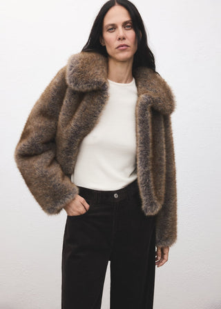 Jeans Wide Leg de Pana con Bolsillos