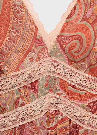 Vestido Largo con Estampado Paisley