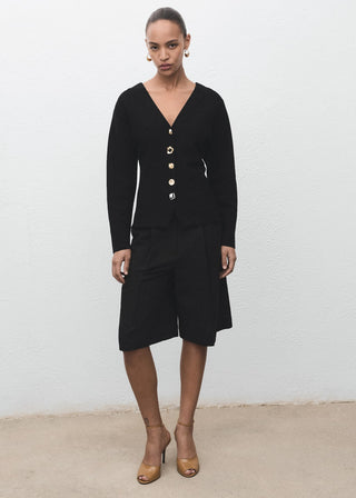 Chaqueta de Punto con Botones Joya