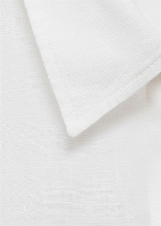 Camisa Manga Larga con Bolsillo de Lino