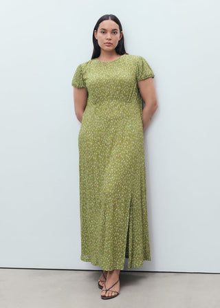 Vestido con Abertura Estampado Floral