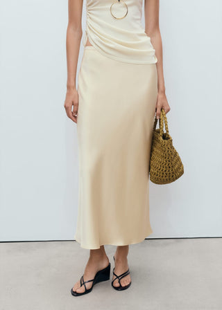Enagua Midi con Tejido Satinado
