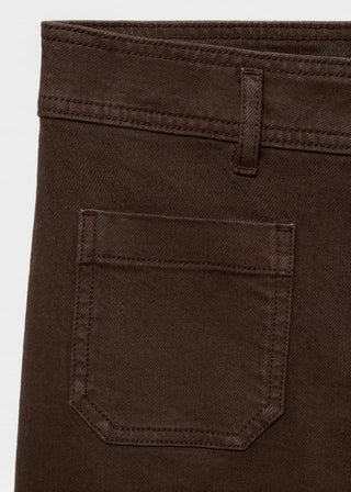 Jeans Wide Leg Talle Alto con Bolsillos