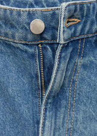 Jeans Balloon Talle Medio con Bolsillos