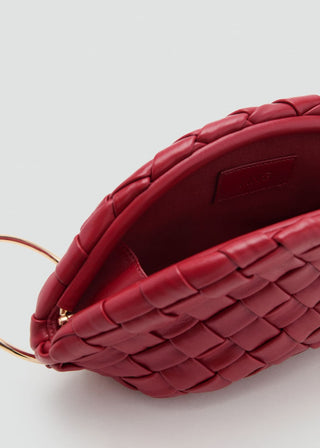 Bolso Clutch de Piel Trenzado