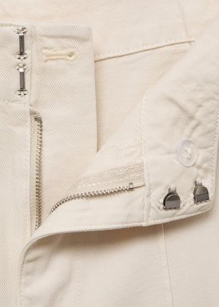 Jeans Wide Leg Talle Medio con Bolsillos