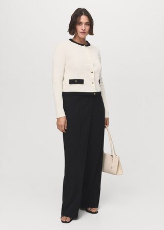 Cárdigan con Detalle en Contraste