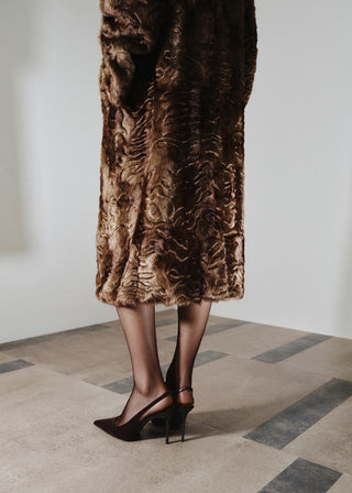 Zapato de Tacón Efecto Terciopelo