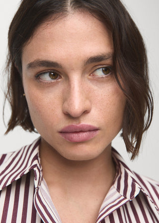 Camisa Manga Larga con Estampado Rayas