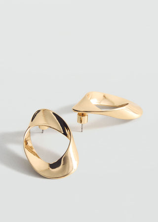 Aretes con Diseño Aros Irregulares