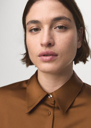 Camisa Manga Larga Tejido Satinado