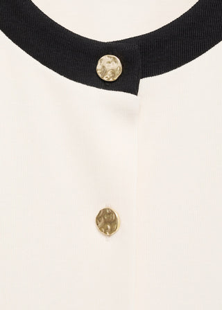 Cárdigan con Detalle en Contraste