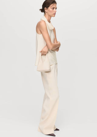 Blusa sin Mangas con Cuello Drapeado