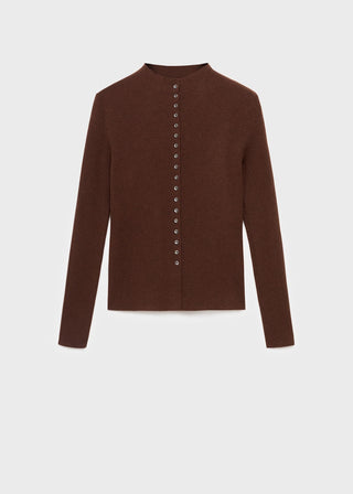 Cárdigan de Punto con Detalle Botones