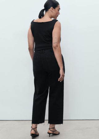 Jeans Talle Alto con Bolsillos