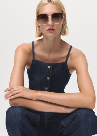 Blusa Denim con Detalle de Botones