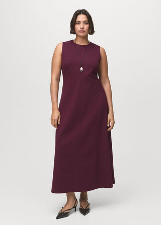 Vestido Cuello Redondo sin Mangas