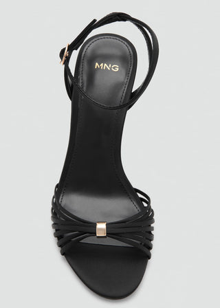 Sandalia de Tacón con Detalle Tiras