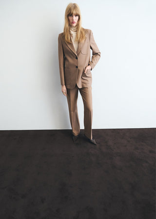 Pantalón Talle Medio Mezcla de Lana