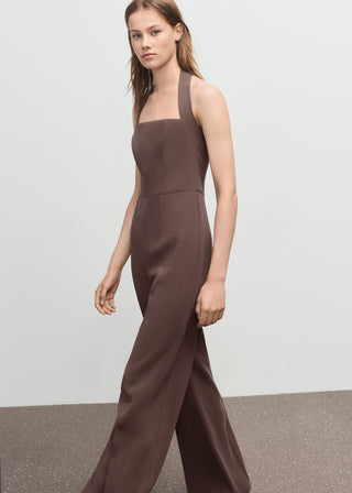 Enterizo Cuello Halter con Espalda Abierta