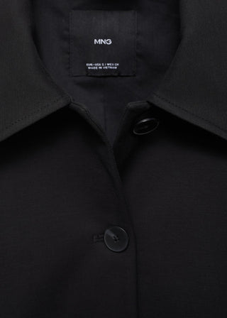Chaqueta Crop con Bolsillos Delanteros