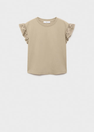 Camiseta Manga Corta con Volantes