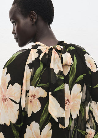 Blusa Manga Larga con Estampado Floral