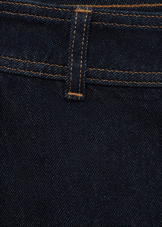 Jeans Culotte Talle Alto con Bolsillos