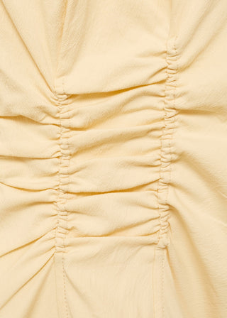 Blusa con Detalles Fruncidos de Algodón