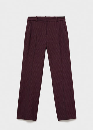 Pantalón Recto con Estampado Rayas