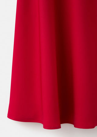 Vestido Midi con Cuello Asimétrico