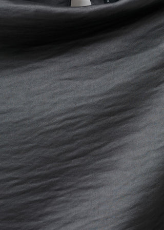 Vestido de Satén con Efecto Drapeado