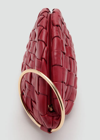 Bolso Clutch de Piel Trenzado