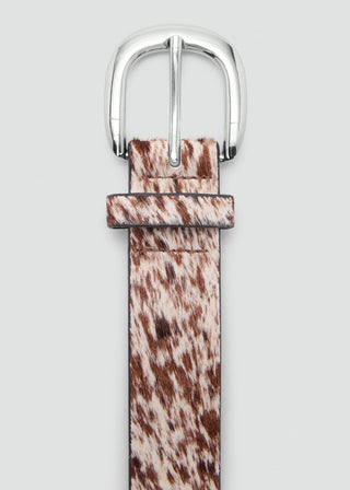 Cinturón Efecto Pelo Estampado Animal Print