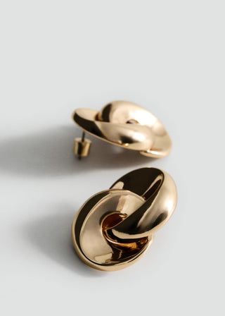 Aretes con Diseño Aros Entrelazados