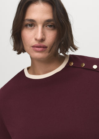 Camiseta Manga Corta con Detalle Botones