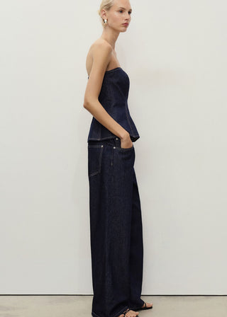 Jeans Talle Medio con Cinturón